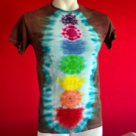 Brand New Tie Dye Rainbow Chakra Trippy Mens T-Shirt - Picture 1 of 7